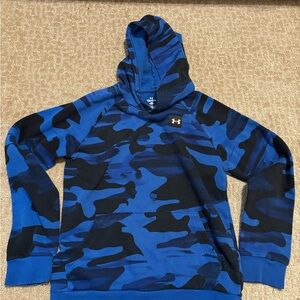 Under Armour Black and Blue Patterned Hoodie